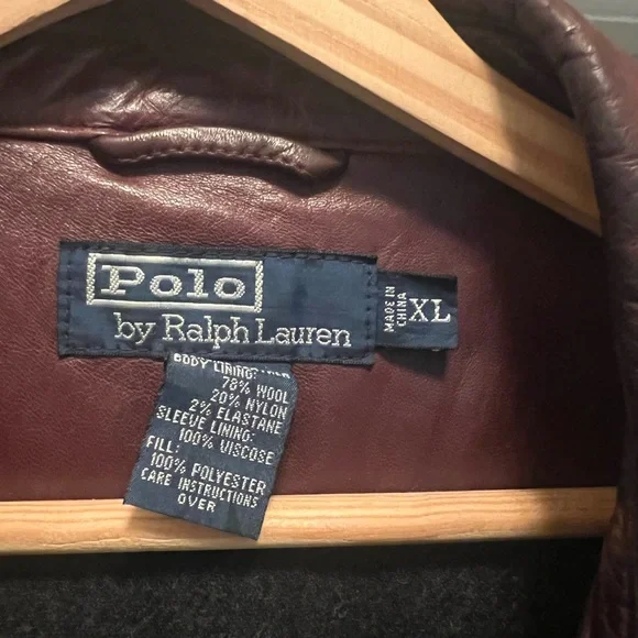 Mens Polo by Ralph Lauren brown quilted leather driving coat with a wool lining. - Picture 3 of 5